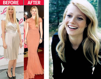 Celebrity diet: Gwyneth Paltrow: before and after