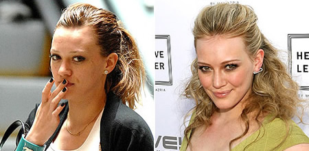Celebrity with no makeup Hilary Duff without makeup