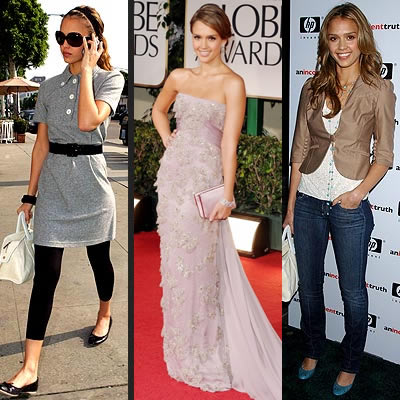Celebrity Dress Style on Jessica Alba   This Dress With Transparencies Is Not Very Glamorous