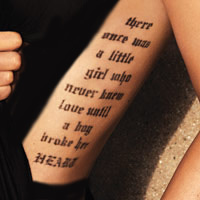 Celebrity Tattoo: Megan Fox Tattoos