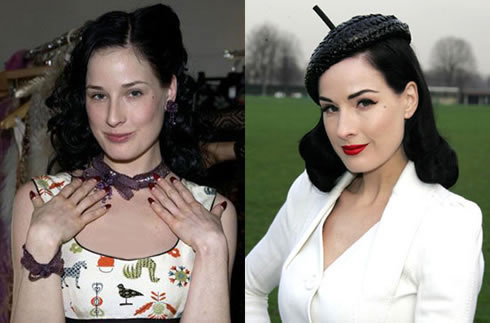 Celebrity busted: Dita Von Teese without makeup