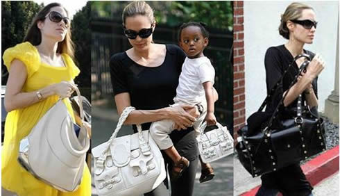 Celebrity Handbags: Angelina Jolie handbags