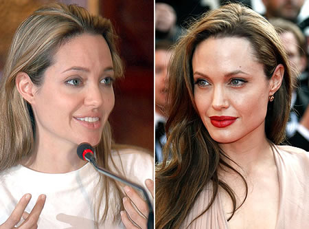 Celebrity with no makeup: Angelina Jolie without makeup