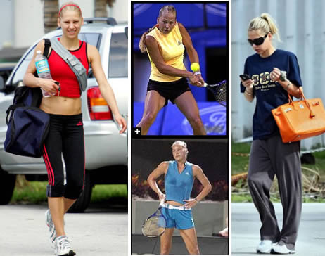 Celebrity exercise: Anna Kournikova