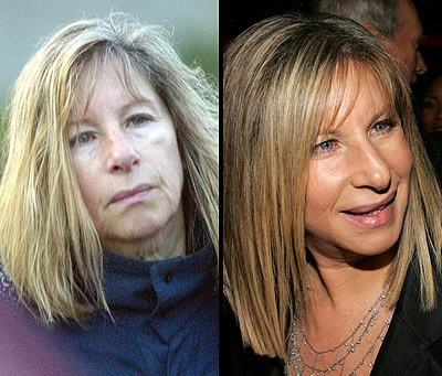 Celebrity with no makeup: Barbara Streisand without makeup