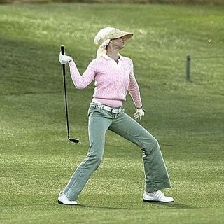 Celebrity exercise: Cameron Diaz golf