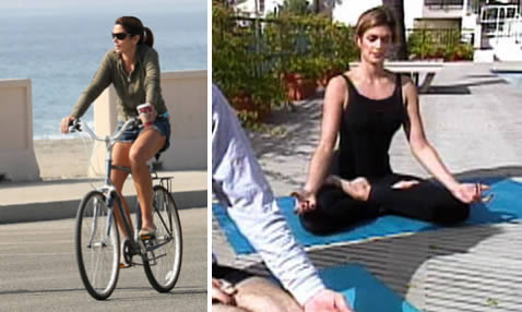 Celebrity diet: Cindy Crawford exercises