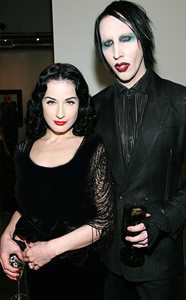 Celebrities: Dita Von Teese and Marilyn Manson