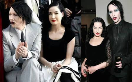 Celebrity style: Dita Von Teese and Marilyn Manson