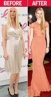 Celebrity diet: Gwyneth Paltrow: before and after