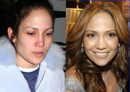 Celebrity busted: Jennifer Lopez without makeup