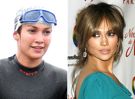 Celebrity with no makeup: Jennifer Lopez without makeup 