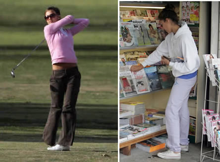 Celebrity exercises: Jessica Alba golf