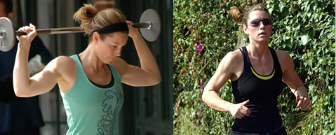 Celebrity exercises: Jessica Biel