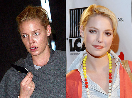 Celebrity with no makeup: Katherine Heigl without makeup