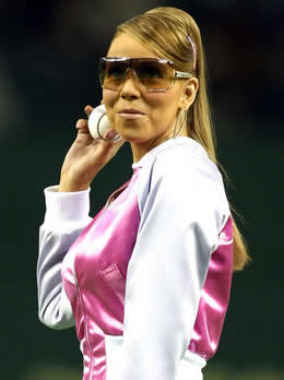Celebrity exercises: Mariah Carey baseball