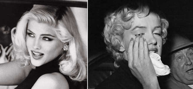 Celebrity imitating Marilyn Monroe: Anne Nicole Smith