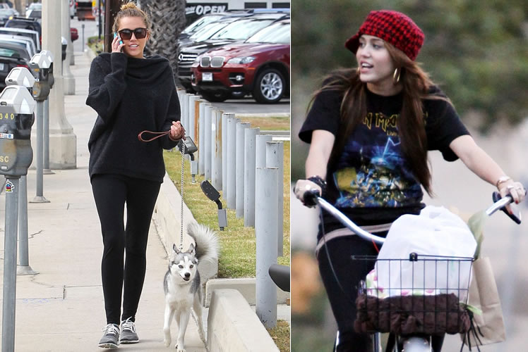 Celebrity exercises: Miley Cyrus running