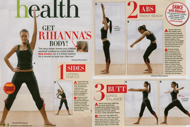 Celebrity exercises: Rihanna