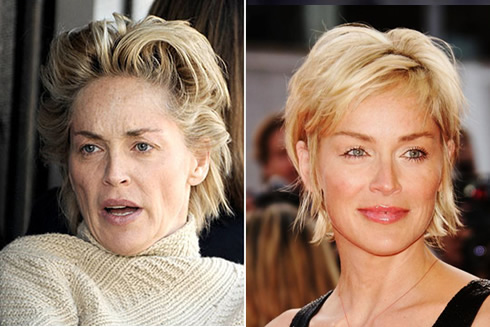 Celebrity without makeup: Sharon Stone