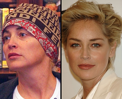 Celebrity with no makeup: Sharon Stone without makeup