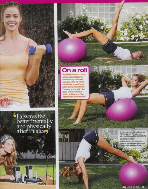 Celebrity exercise: Denise Richards Pilates
