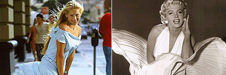 Celebrity imitating Marilyn Monroe: Anna Kurnikova